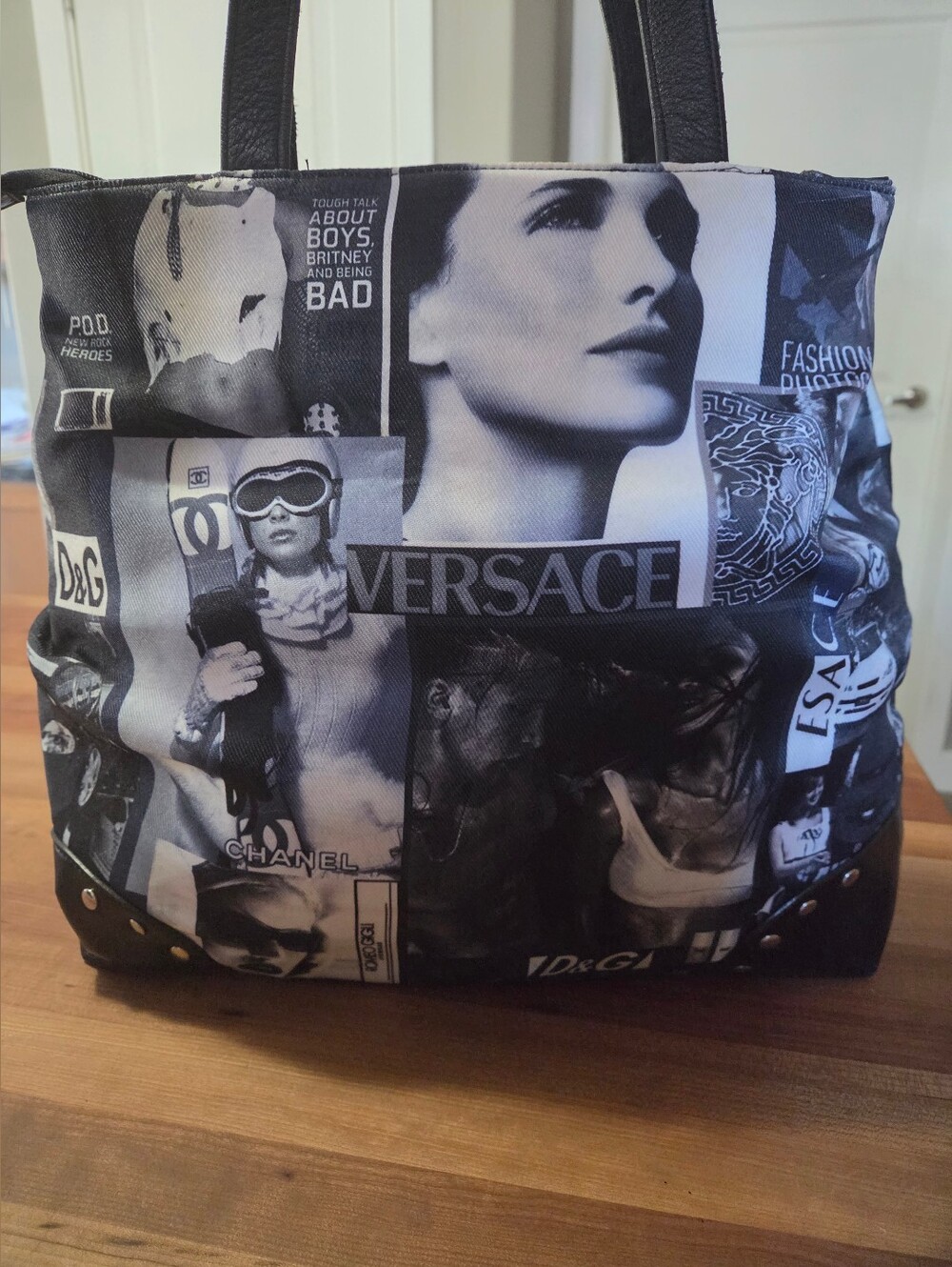 Vintage Fashion Magazine Collage Tote Bag